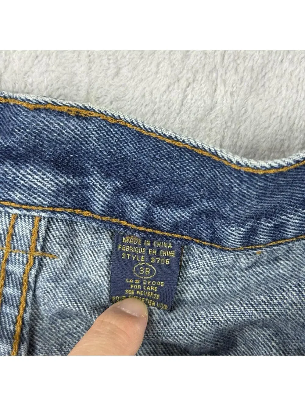 Vintage LOBU Jeans Men 36x28 Blue Carpanter Baggy Workwear Distressed Grunge Y2K